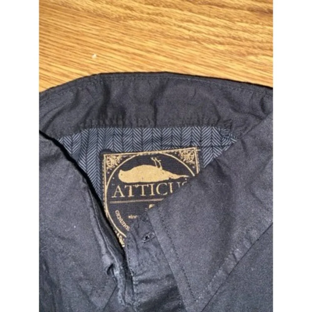 NWT Atticus Y2K Blink 182 Mens Black Dead Bird Button Front Shirt Small - Picture 4 of 5